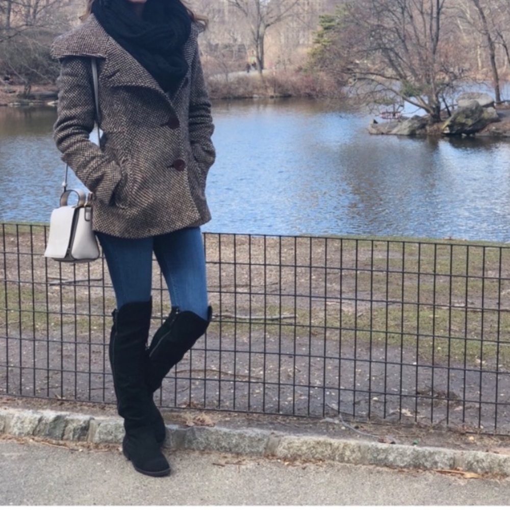 Steve by Searle Stylish Brown Tweed Women's Coat Size 0 Small